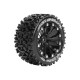 Louise RC - ST-UPHILL - 1-10 Stadium Truck Tire Set - Mounted - Sport - Black 2.8 Wheels - Hex 14mm - L-T3211SBM