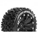 Louise RC - ST-UPHILL - 1-10 Stadium Truck Tire Set - Mounted - Sport - Black 2.8 Wheels - Hex 14mm - L-T3211SBM
