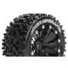 Louise RC - ST-UPHILL - 1-10 Stadium Truck Tire Set - Mounted - Sport - Black 2.8 Wheels - Hex 14mm - L-T3211SBM