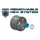Louise RC - ST-MCROSS - 1-10 Stadium Truck Tire Set - Mounted - Sport - Black Wheels - Removable HEX 12 Narrow 12 Wide