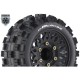 Louise RC - ST-MCROSS - 1-10 Stadium Truck Tire Set - Mounted - Sport - Black Wheels - Removable HEX 12 Narrow 12 Wide