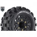 Louise RC - ST-MCROSS - 1-10 Stadium Truck Tire Set - Mounted - Sport - Black Wheels - Removable HEX 12 Narrow 12 Wide