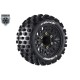 Louise RC - ST-ROCK - 1-10 Stadium Truck Tire Set - Mounted - Sport - Black Wheels - Removable HEX 12 Narrow 12 Wide 1