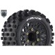 Louise RC - ST-ROCK - 1-10 Stadium Truck Tire Set - Mounted - Sport - Black Wheels - Removable HEX 12 Narrow 12 Wide 1