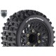 Louise RC - ST-PIONEER - 1-10 Stadium Truck Tire Set - Mounted - Sport - Black Wheels - Removable HEX 12 Narrow 12 Wide