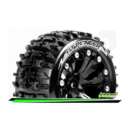 Louise Rc ST-PIONEER - 1-10 Stadium Truck Tire Set - Mounted - Soft -