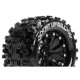 Louise RC - MT-UPHILL - 1-10 Monster Truck Tire Set - Mounted - Sport - Black 2.8 Wheels - Hex 14mm - L-T3204SBM