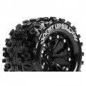Louise RC - MT-UPHILL - 1-10 Monster Truck Tire Set - Mounted - Sport - Black 2.8 Wheels - Hex 14mm - L-T3204SBM