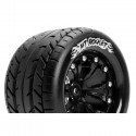 Louise RC - MT-ROCKET - 1-10 Monster Truck Tire Set - Mounted - Sport - Black 2.8 Wheels - 1/2-Offset - Hex 12mm - L-T32