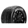 Louise RC - MT-ROCKET - 1-10 Monster Truck Tire Set - Mounted - Sport - Black 2.8 Wheels - 1/2-Offset - Hex 12mm - L-T32