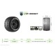 Louise RC - MT-ROCKET - 1-10 Monster Truck Tire Set - Mounted - Sport - Black Wheels - Removable HEX 12 Narrow 12 Wide