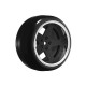 Louise RC - 1-10 Drift Tire Set - Mounted - 5-Spoke Wheels Matte Black - Removable 2 4 6 8mm Offset - Hex 12mm