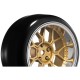 Louise RC - 1-10 Drift Tire Set - Mounted - 14-Spoke Wheels Bronze - Removable 2 4 6 8mm Offset - Hex 12mm 