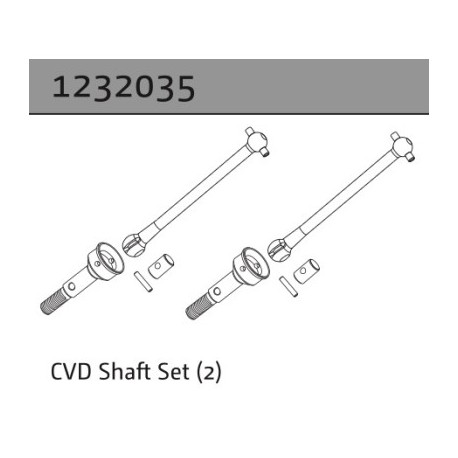 Absima CVD Shaft Set