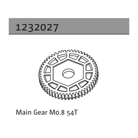 Absima Hauptzahnrad M0.8 54T