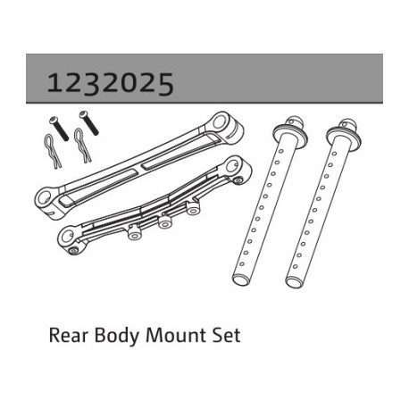 Absima Rear Body Mount Set