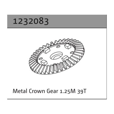 Absima Metal Crown Gear 1.25M 39T