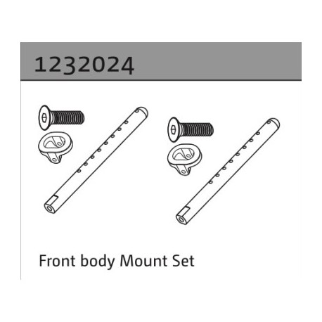 Absima Front Body Mount Set