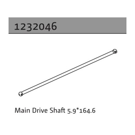 Absima Main Drive Shaft 5.9*164.6
