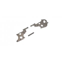 Rear side plate set Kyosho Optima Pro (2) Gun Metal