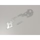 Rear side plate set Kyosho Optima (2) Silver