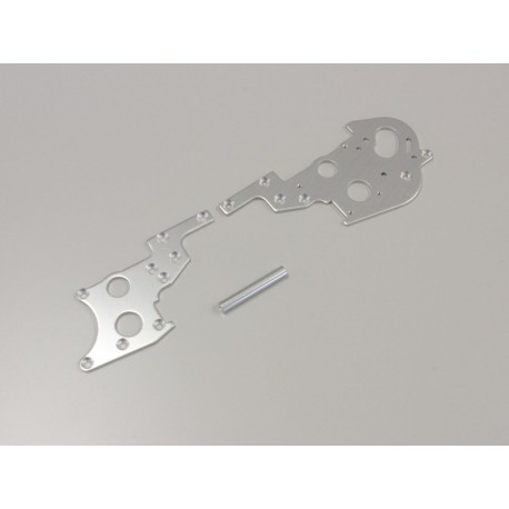 Rear side plate set Kyosho Optima (2) Silver