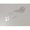 Rear side plate set Kyosho Optima (2) Silver