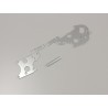 Rear side plate set Kyosho Optima (2) Silver