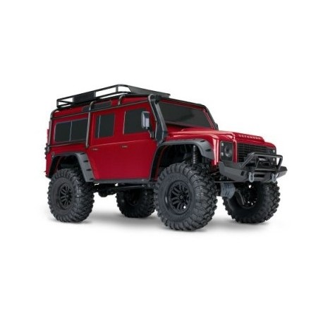 Traxxas TRX-4 1/10 Scale Crawler Land Rover Defender with TQi (Red)