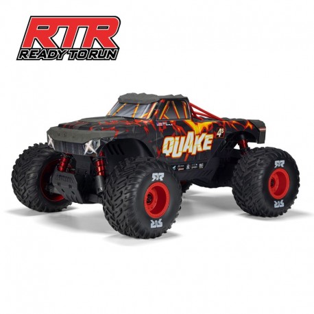 ARRMA 1/8 QUAKE 4S DSC 4X4 RTR Brushless Monster Truck Black/Red