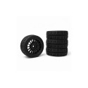 MJX Wheel Asembly Black (4pcs)