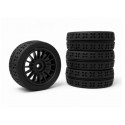 MJX Wheel Asembly Black (4pcs)