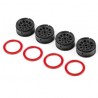 Pro-Line Racing 1-30 Raceline Daytona Front-Rear Wheels with Bead Ring Black-Red (4): SCX30