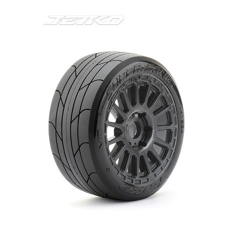 Jetko EX Super Sonic 1:8 Slicks Belted Tyre Black Wheels 17mm Hex (2)