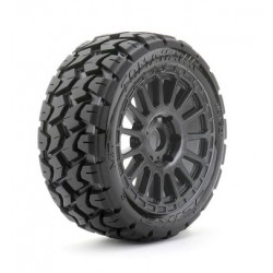 Jetko EX Tomahawk 1:8 Rallye Belted Tyre Black Wheels 17mm Hex (2)