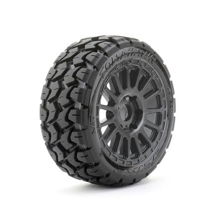 Jetko EX Tomahawk 1:8 Rallye Belted Tyre Black Wheels 17mm Hex (2)