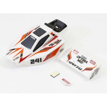 Kyosho Pre-painted Mini-Z Buggy Turbo Optima Mid SP Body Set - White