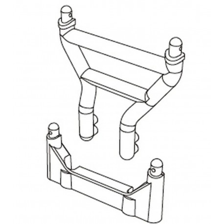 MJX Front and rear body mounts