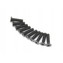 SCREW COUNTERSUNK HEX 3X12MM STEEL BLACK (10PCS)