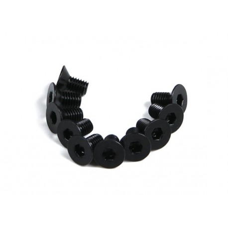 SCREW COUNTERSUNK HEX 3X6MM STEEL BLACK (10PCS)