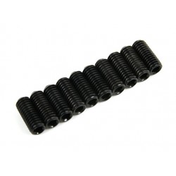 SCREW GRUB HEX 3X6MM STEEL BLACK (10PCS)