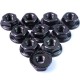 YR 4MM ALU SERRATED LOCK NUT 10PCS