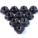 YR 4MM ALU SERRATED LOCK NUT 10PCS