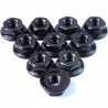 YR 4MM ALU SERRATED LOCK NUT 10PCS